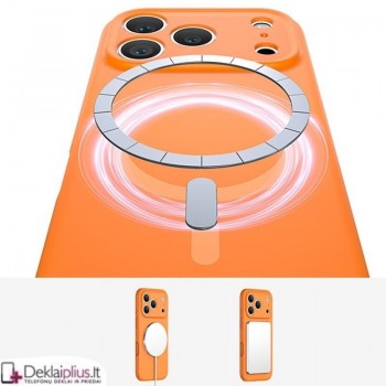 Guminis dėklas su magsafe - oranžinis (Apple Iphone 17 Pro Max/18 Pro Max)